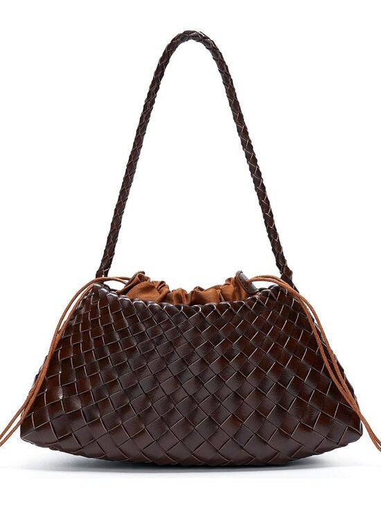 Handbags - Small Woven Purse for Women Vegan Leather Underarm Shoulder Hobo Handbag | Secur
